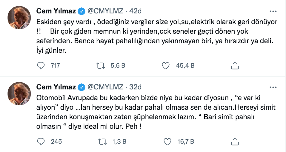 cem yilmaz dan dikkat ceken hayat pahaliligi ifadeleri